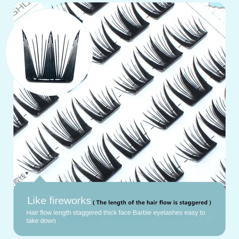 Fashion Fluffy No-Glue False E - Eyelash Extension For Men 评论和价格