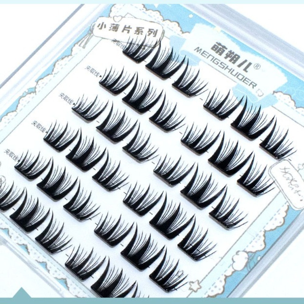 Fashion Fluffy No-Glue False E - Eyelash Extension For Men 评论和价格