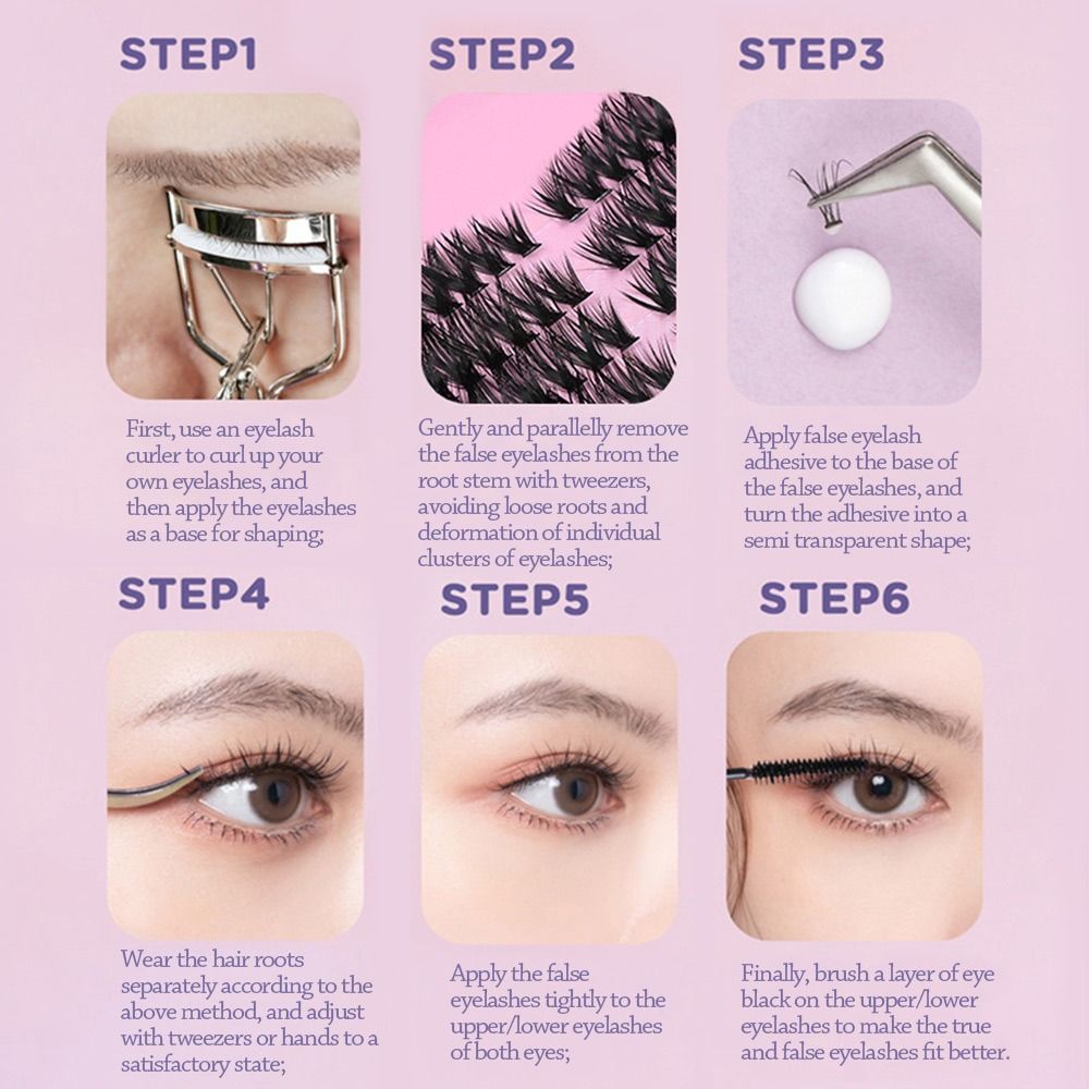 12 Rows Natural Look False Eye - Eyelash Extension Natural Look 评论和价格