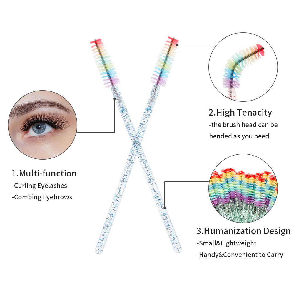 50PCS Rainbow Crystal Eyelash  - Eyelash Extension Jakarta 评论和价格