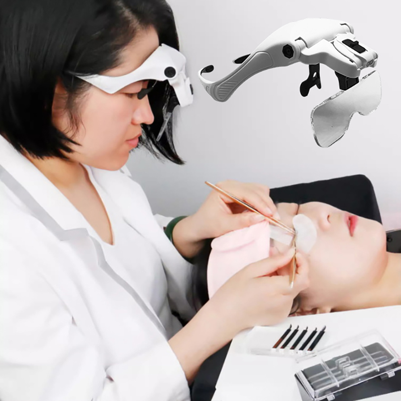 5Pcs Lens Adjustable Magnifier - Eyelash Extension With Glasses 评论和价格