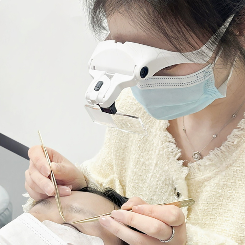 5Pcs Lens Adjustable Magnifier - Eyelash Extension With Glasses 评论和价格